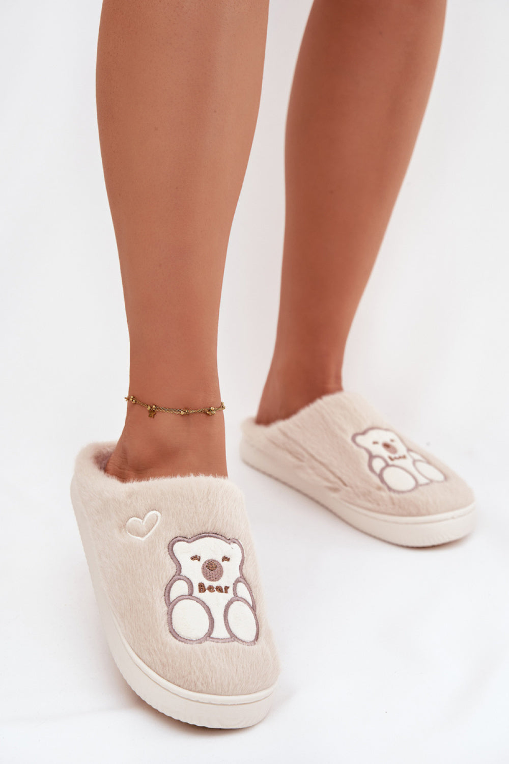 Step In Style Noralie Beige Warm Lined Slippers