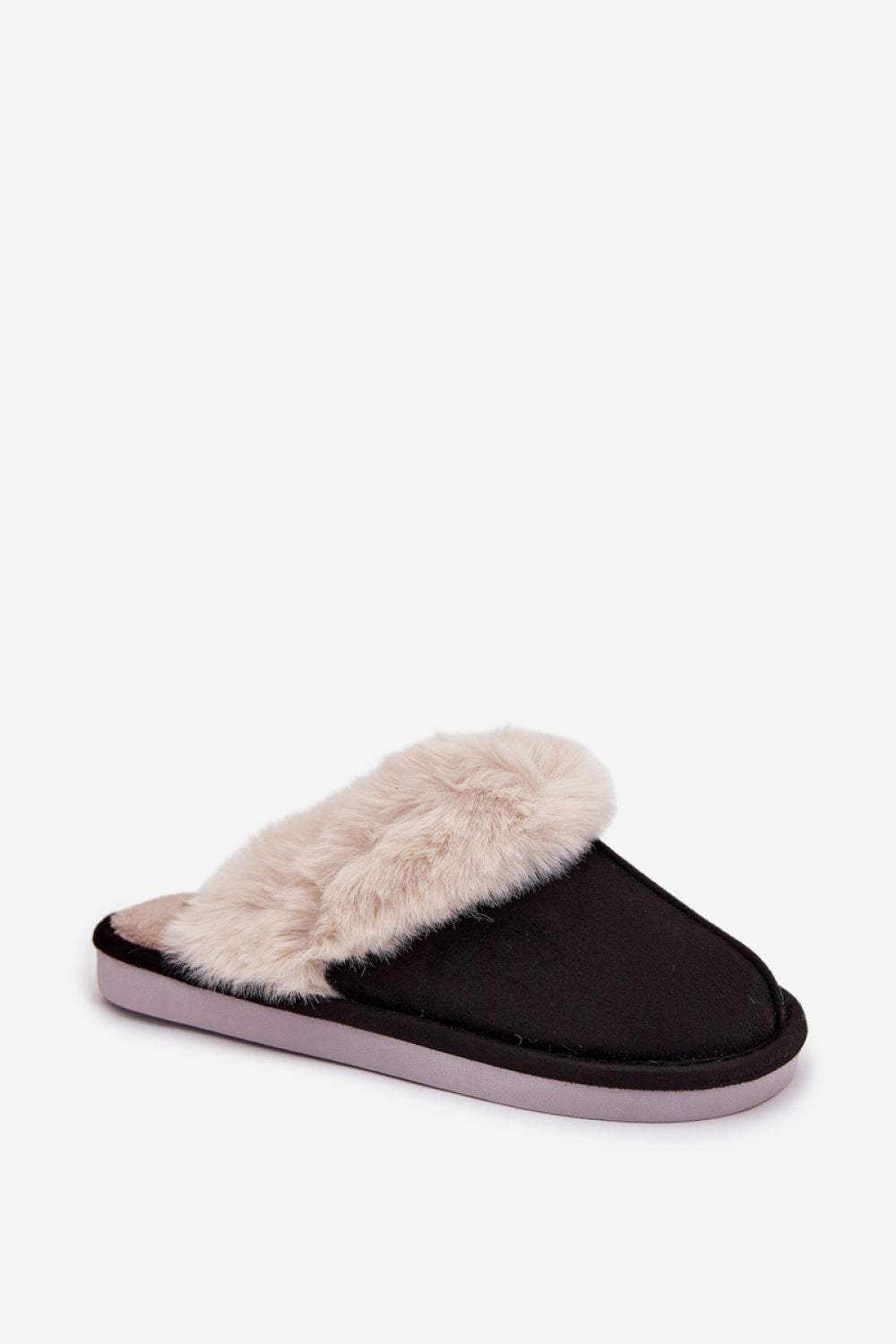 Step In Style Carisse Black Faux Suede Warm Lined Slippers - view 2