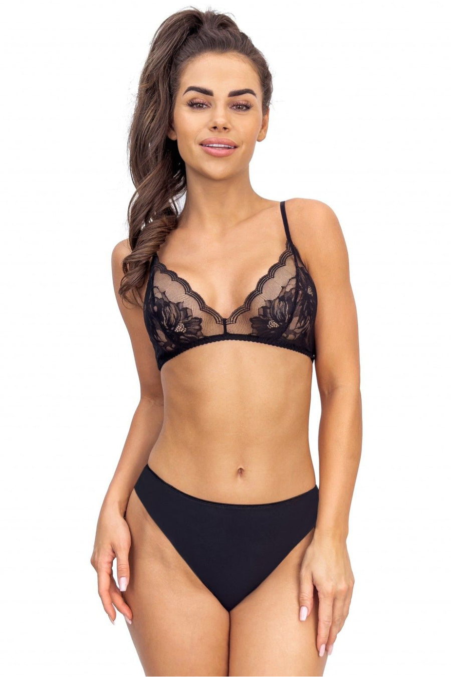 Donna Black Lace Underwired Soft Bra