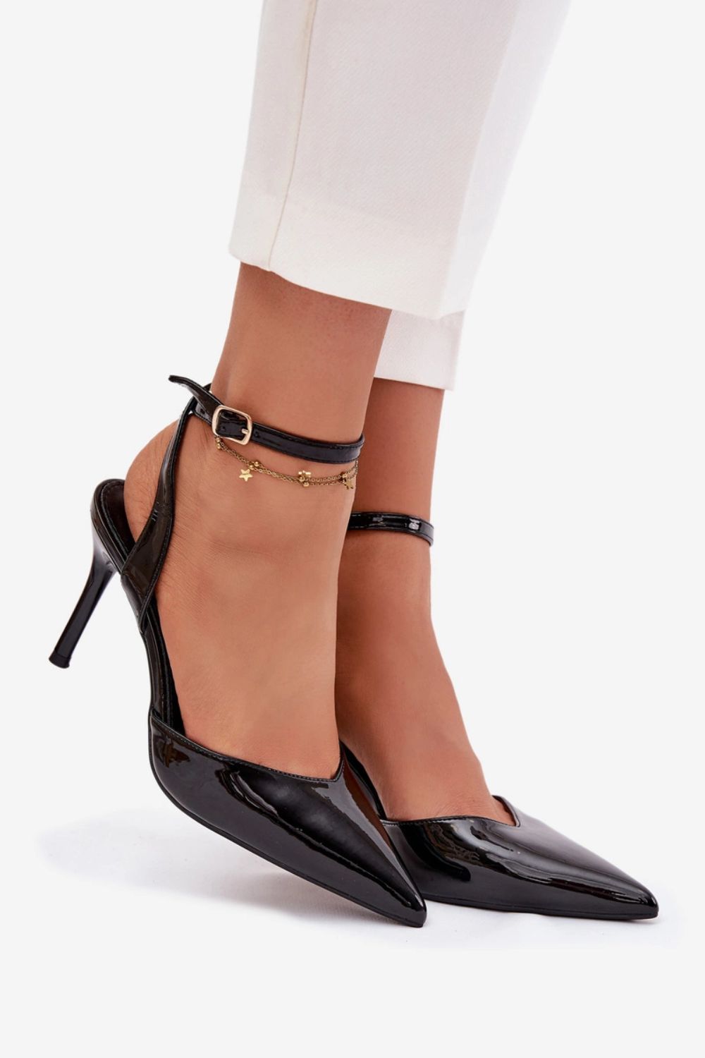 Step In Style Laretta Black Faux Leather High Heels - view 3