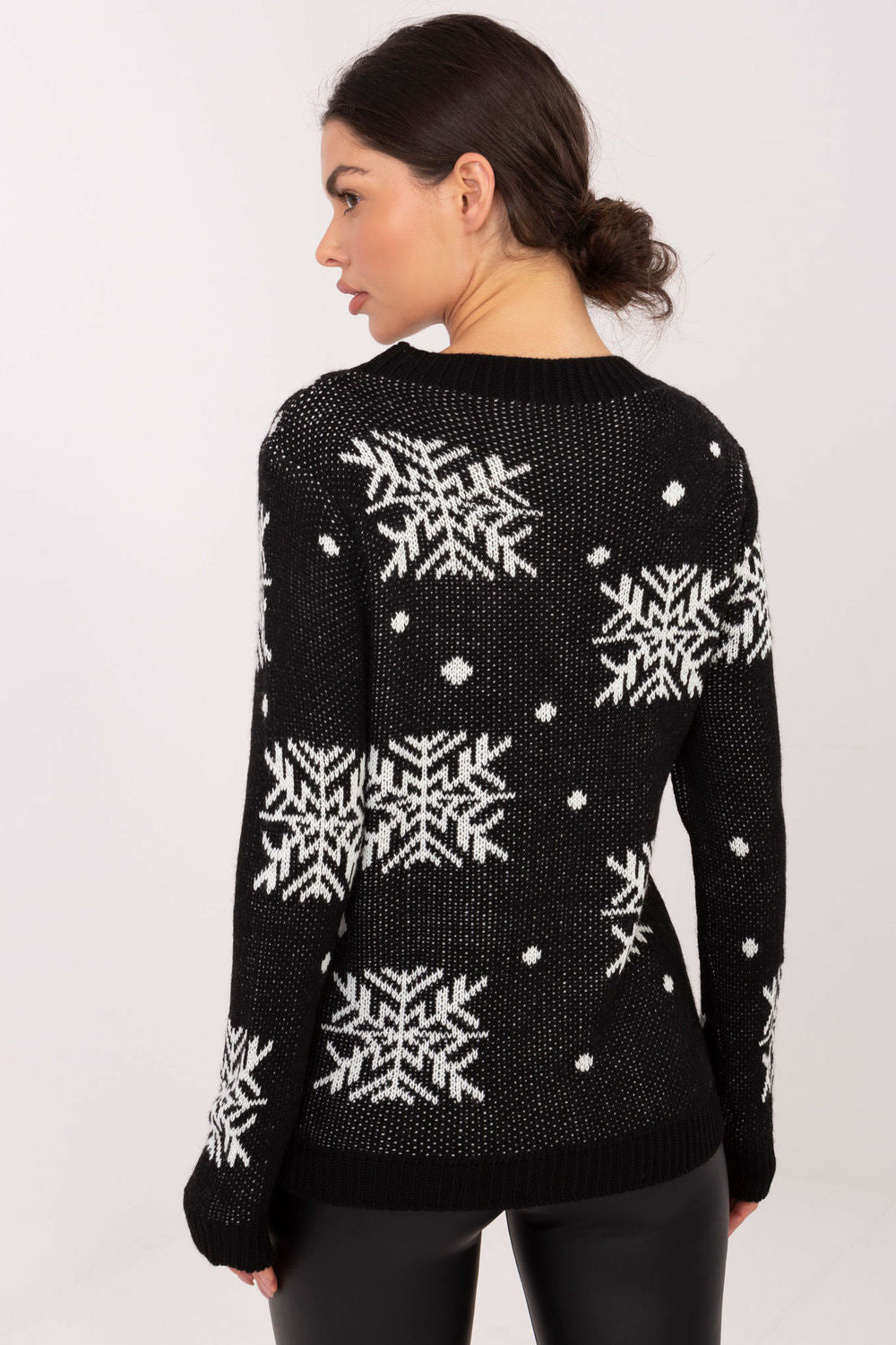 Italy Moda Black Printed Long Sleeve Jumper - view 3