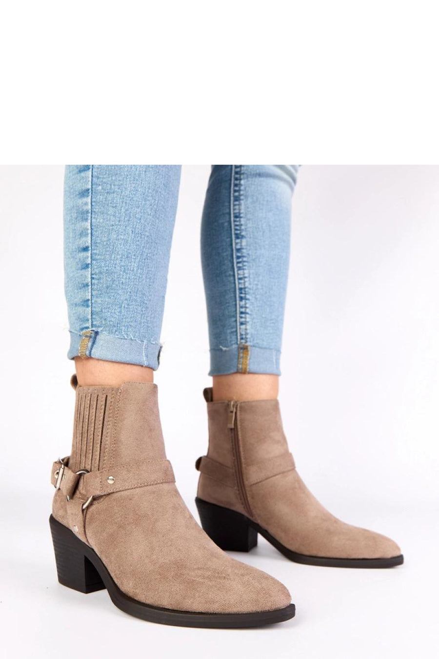 Solea Ritama Grey Heeled Ankle Boots