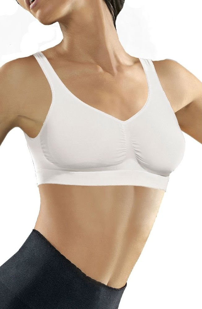 Control Body Medium Compression White Push Up Bra
