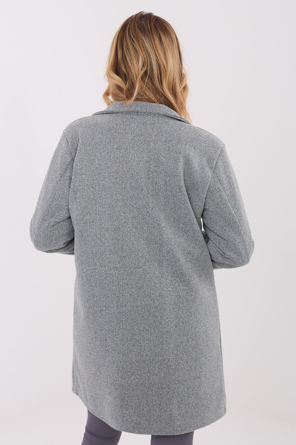 Italy Moda Dark Grey Long Sleeve Coat - view 3