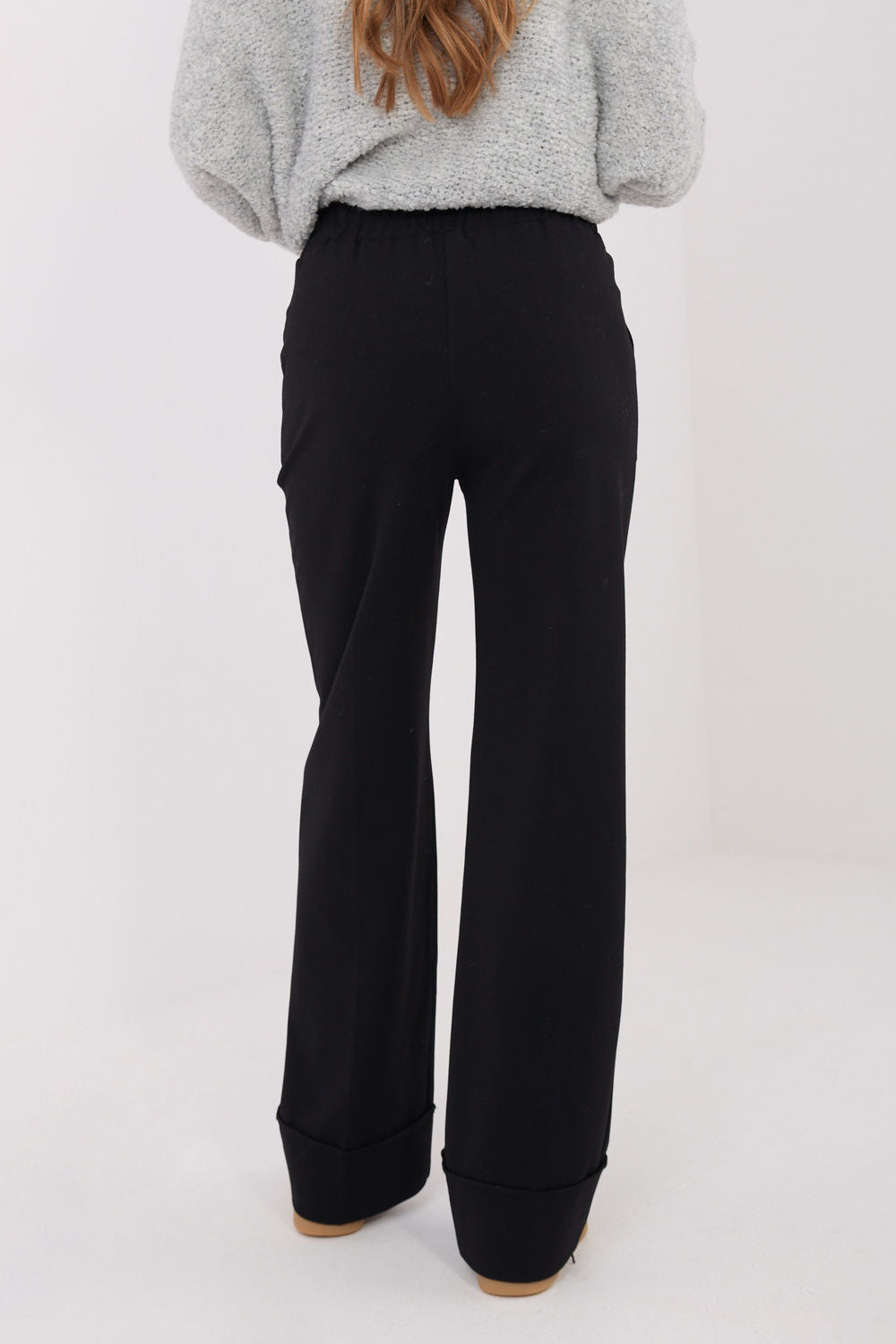 Rue Paris Black Wide Leg High Waisted Trousers - view 3