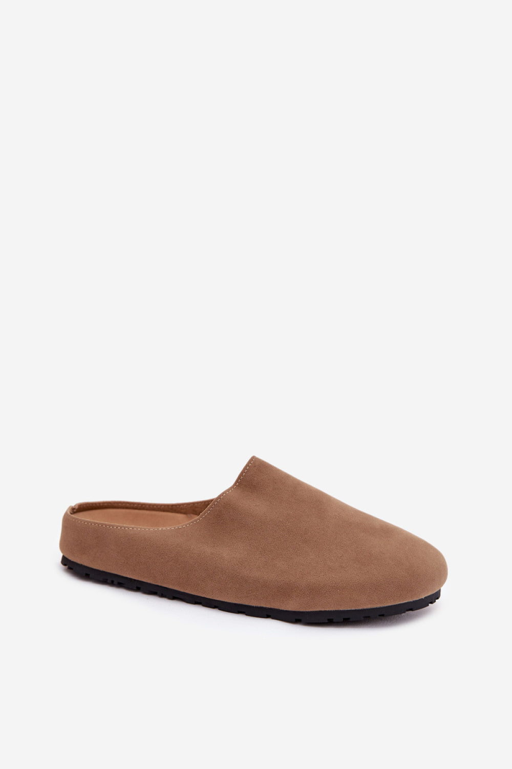 Step In Style Kalvess Khaki Faux Suede Warm Lined Slippers - view 2