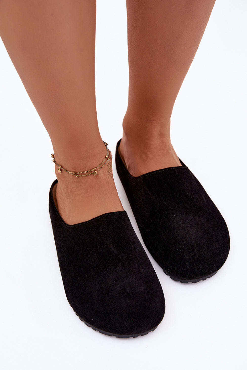 Step In Style Kalvess Black Faux Suede Warm Lined Slippers - view 3