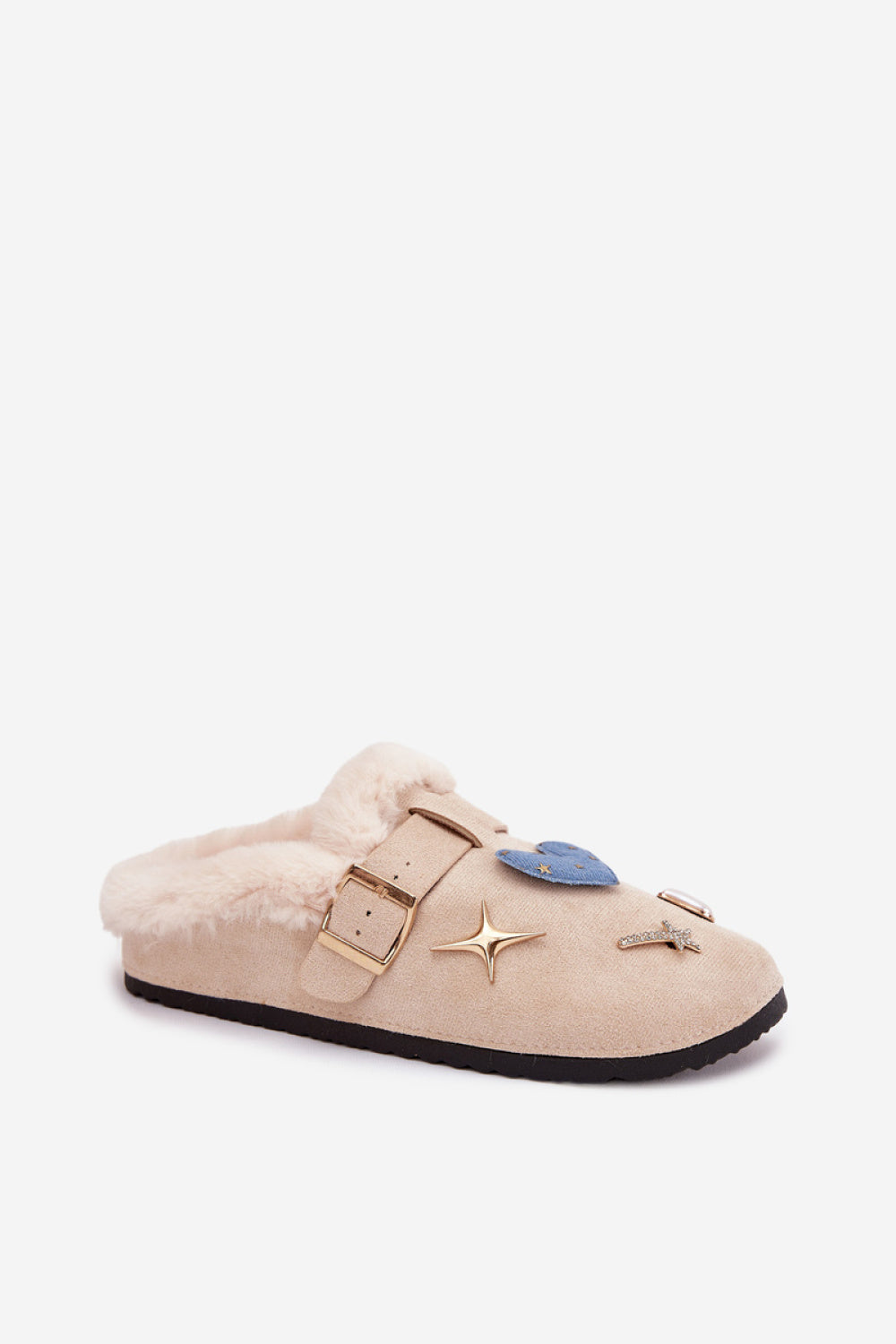 Step In Style Thalora Beige Faux Suede Warm Lined Slippers - view 2