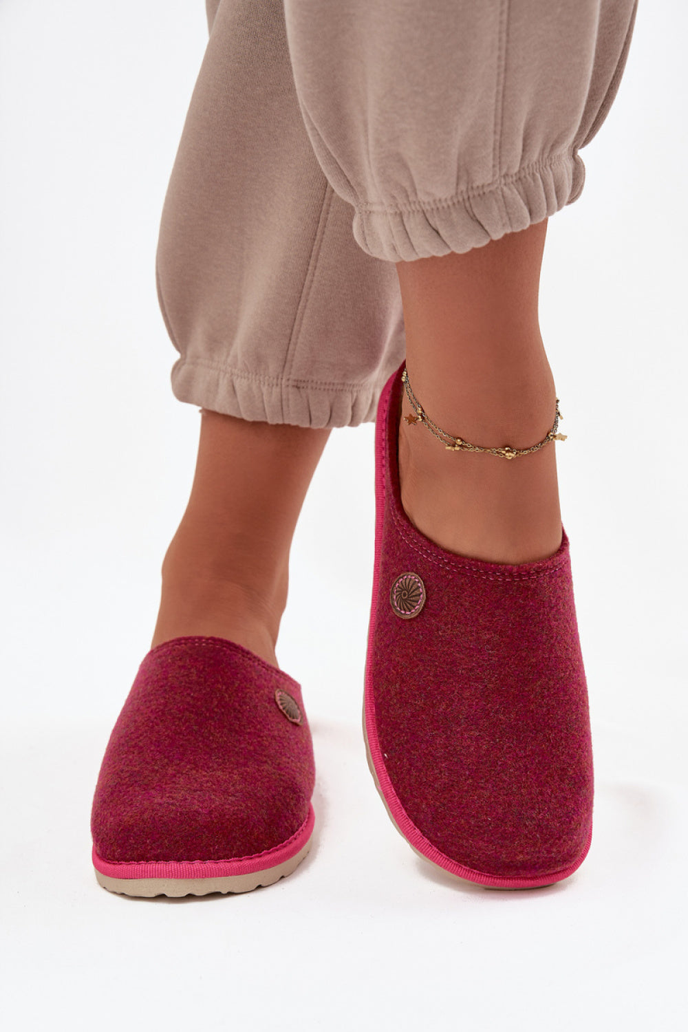 Step In Style Inblu Pink Leather Slippers - view 3