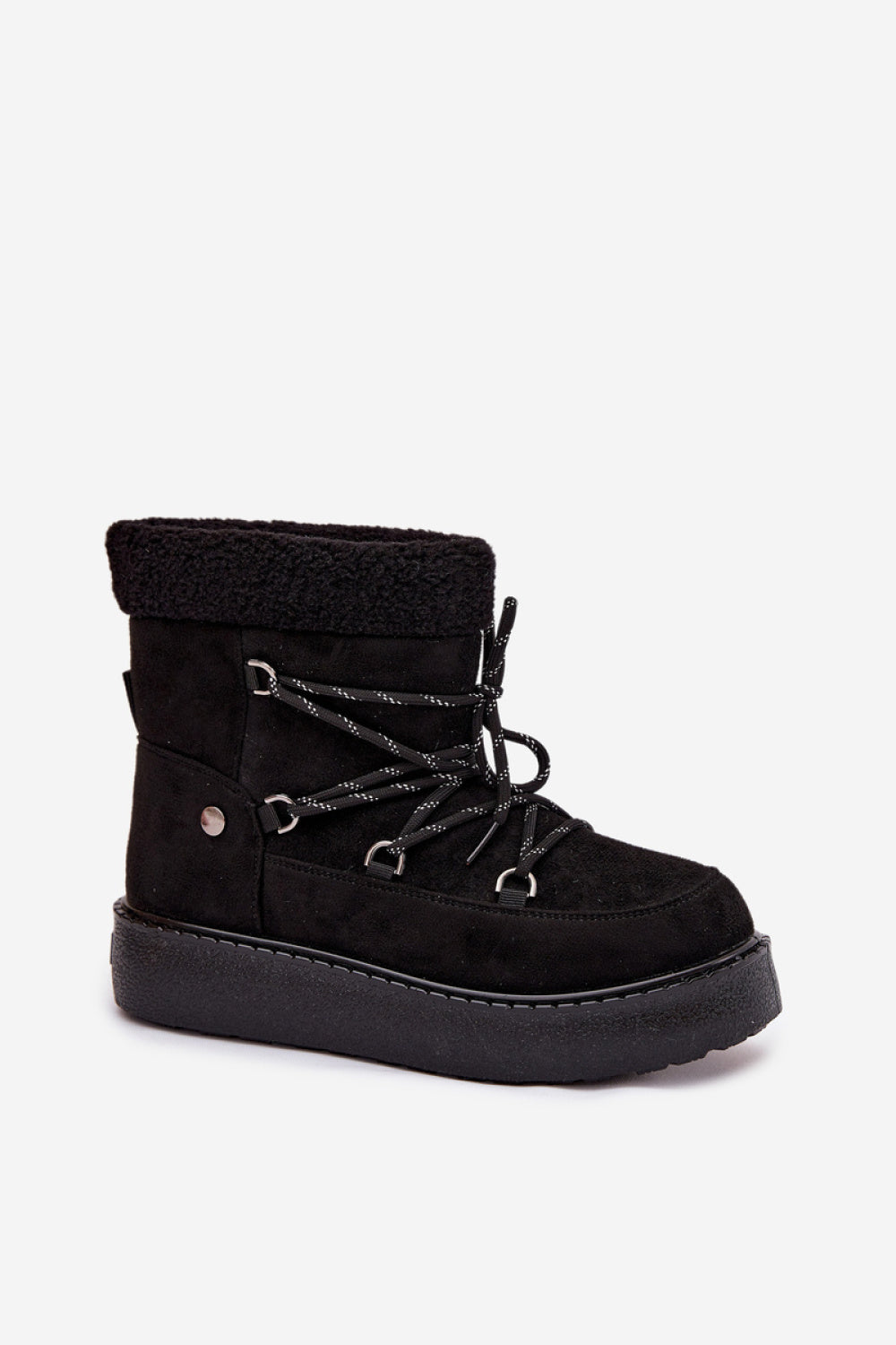 Step In Style Roselya Black Faux Suede Platform Snow Boots - view 2