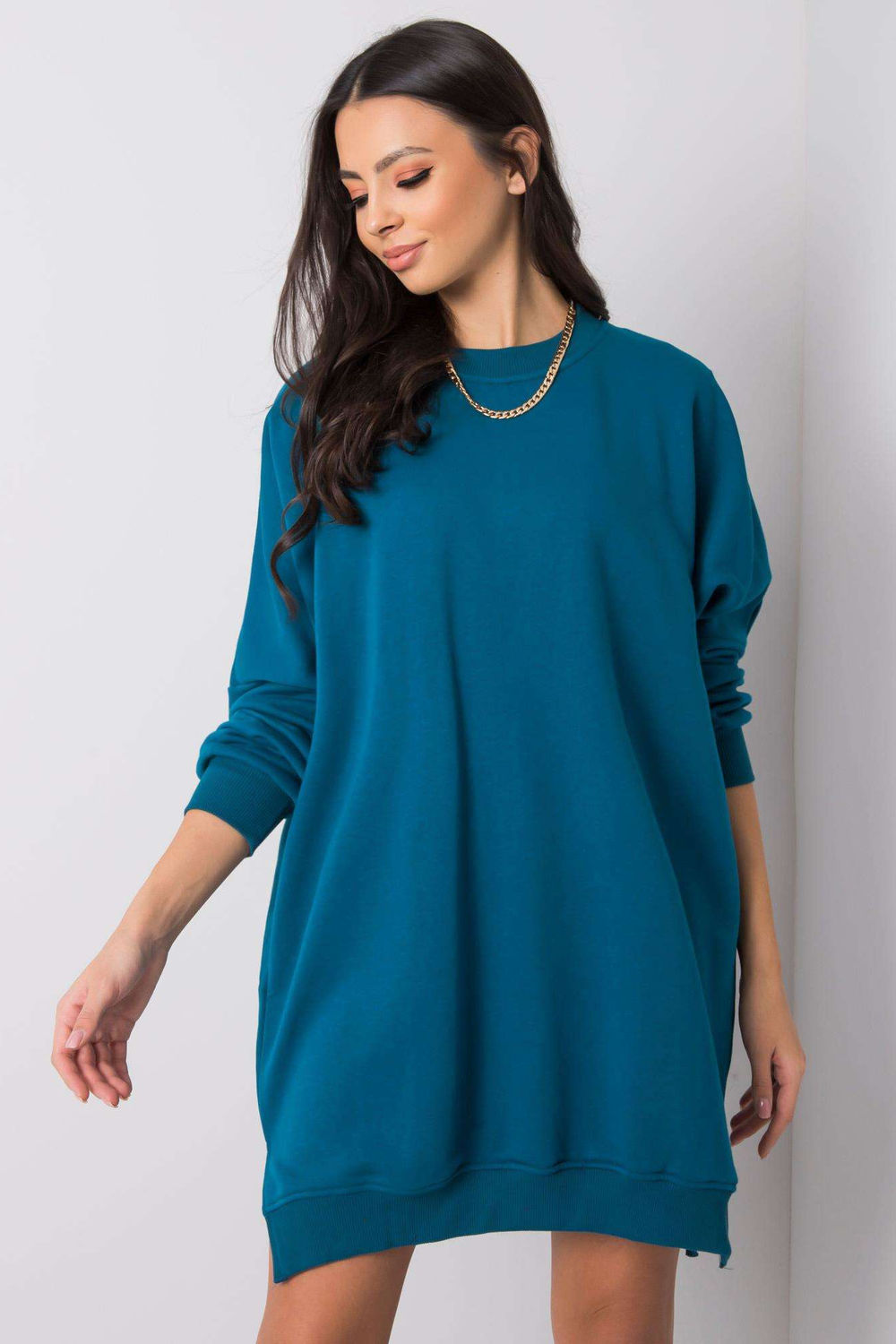 Relevance Teal Long Sleeve Dress