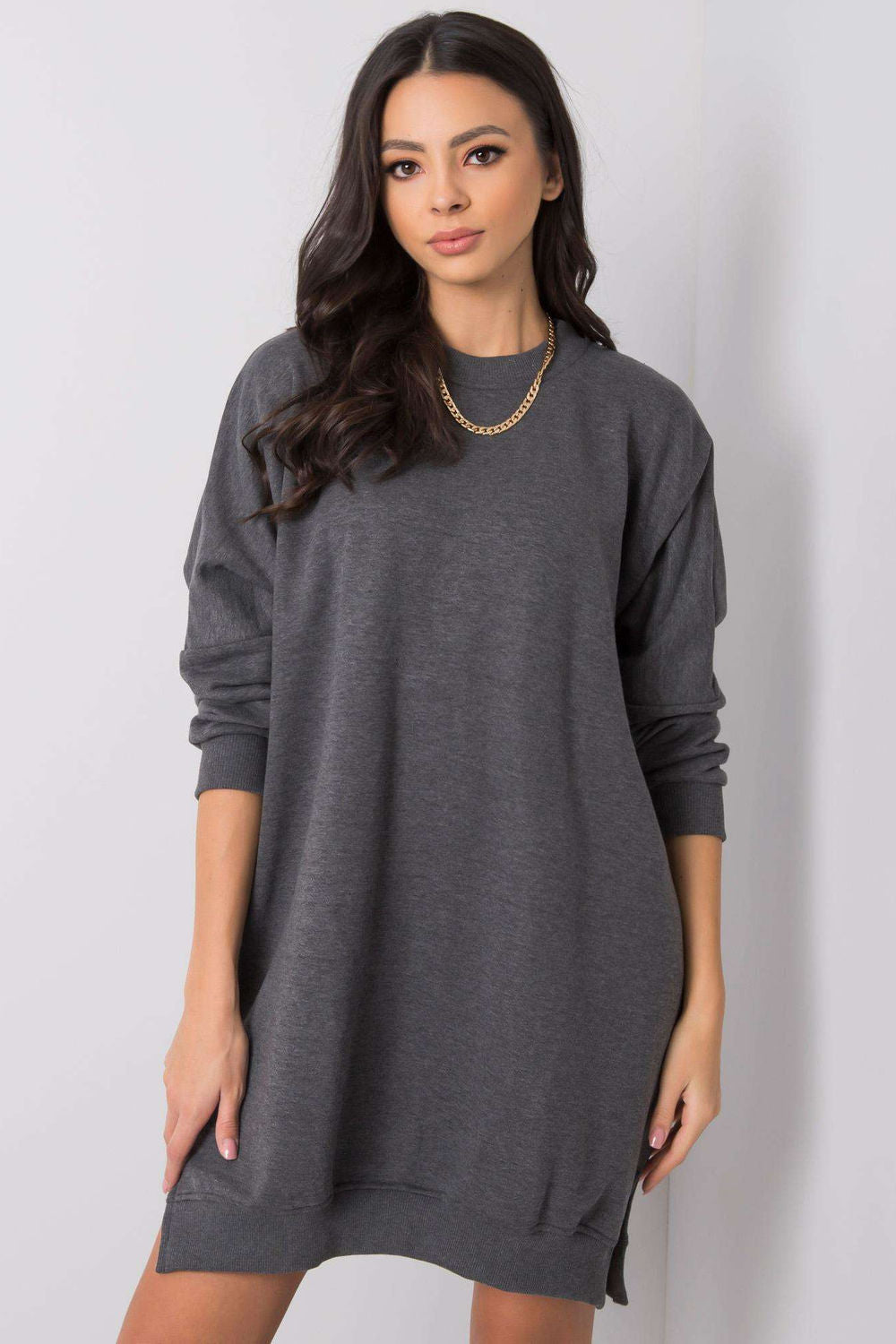 Relevance Dark Grey Long Sleeve Dress