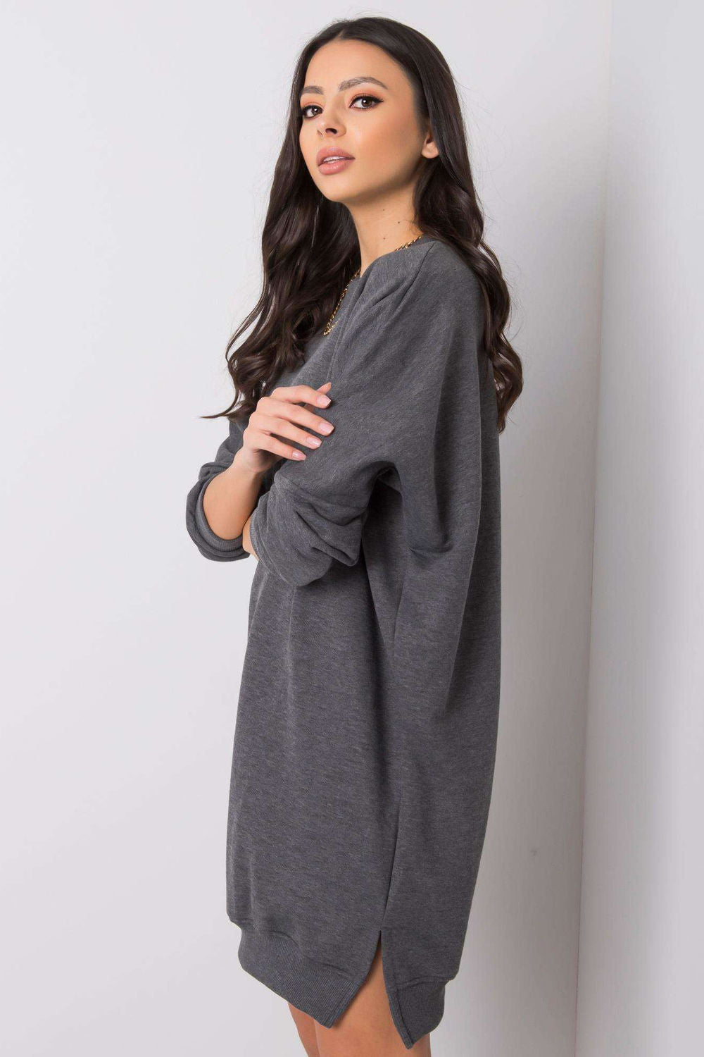 Relevance Dark Grey Long Sleeve Dress - view 2