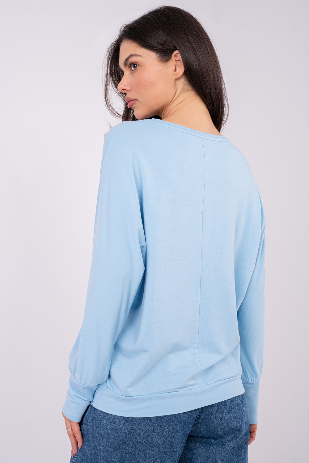 Relevance Light Light Blue Long Sleeve Blouse - view 3