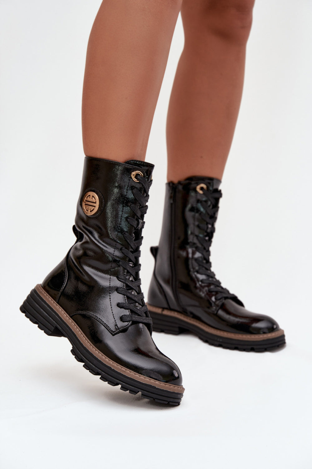 Step In Style Dorialine Black Patent Ankle Boots