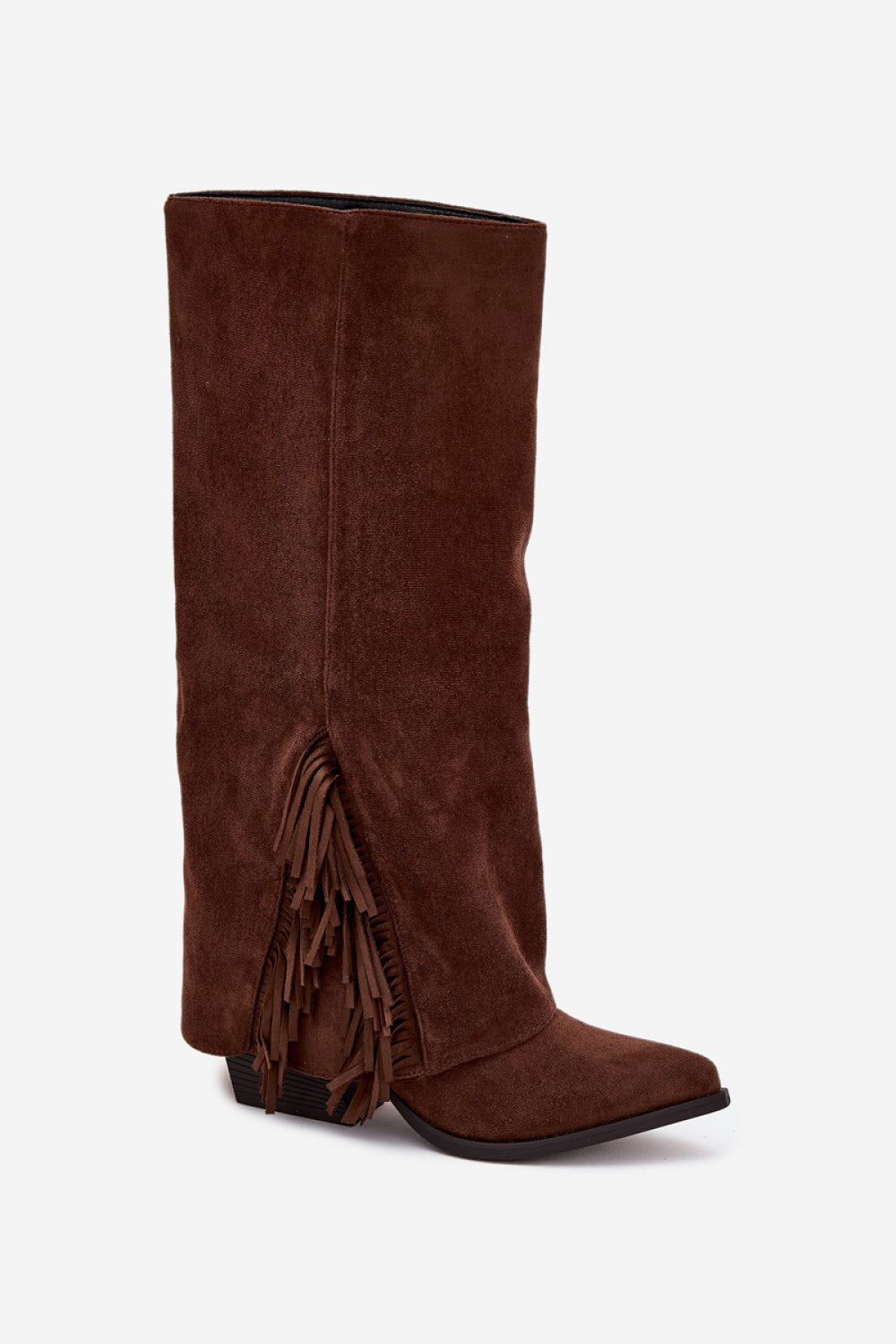 Step In Style Zalia Brown Faux Suede Block Heel Heeled Ankle Boots - view 2