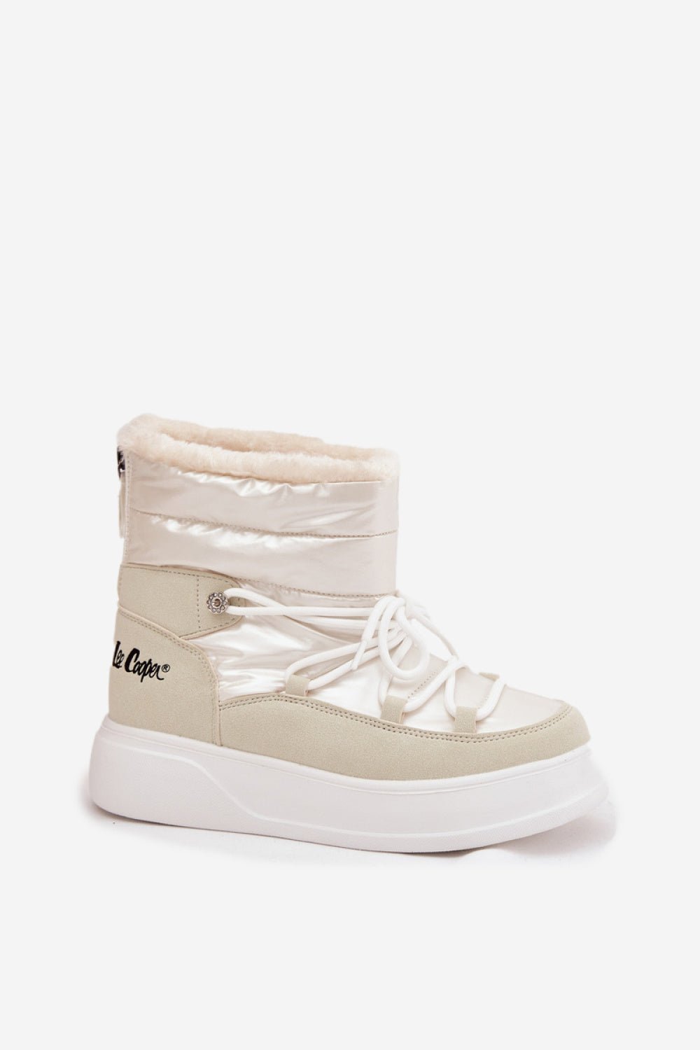 Step In Style Lee Cooper White Platform Warm Lined Snow Boots - view 2