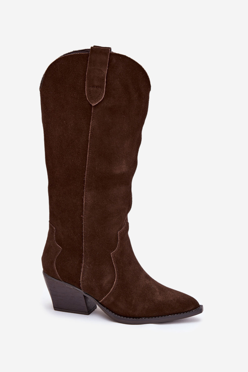 Step In Style Urselle Chocolate Suede Heeled Ankle Boots - view 2