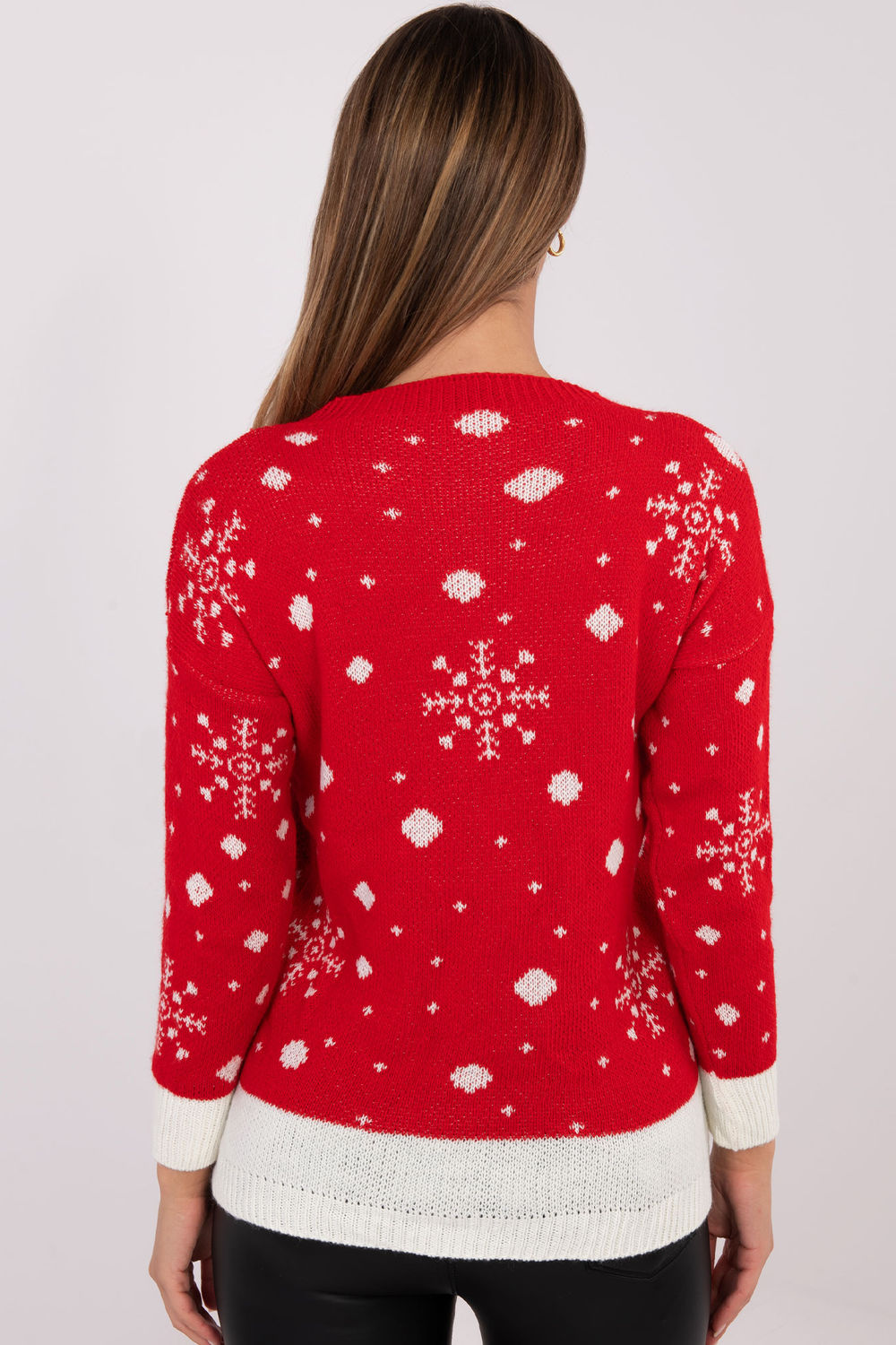 Italy Moda Red Long Sleeve Jumper - view 3