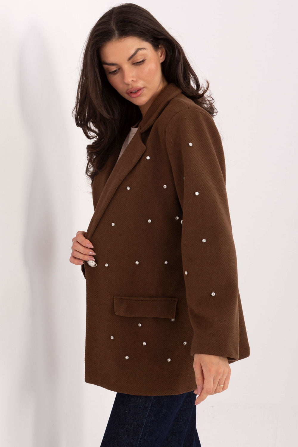 Italy Moda Brown Jacket - view 4
