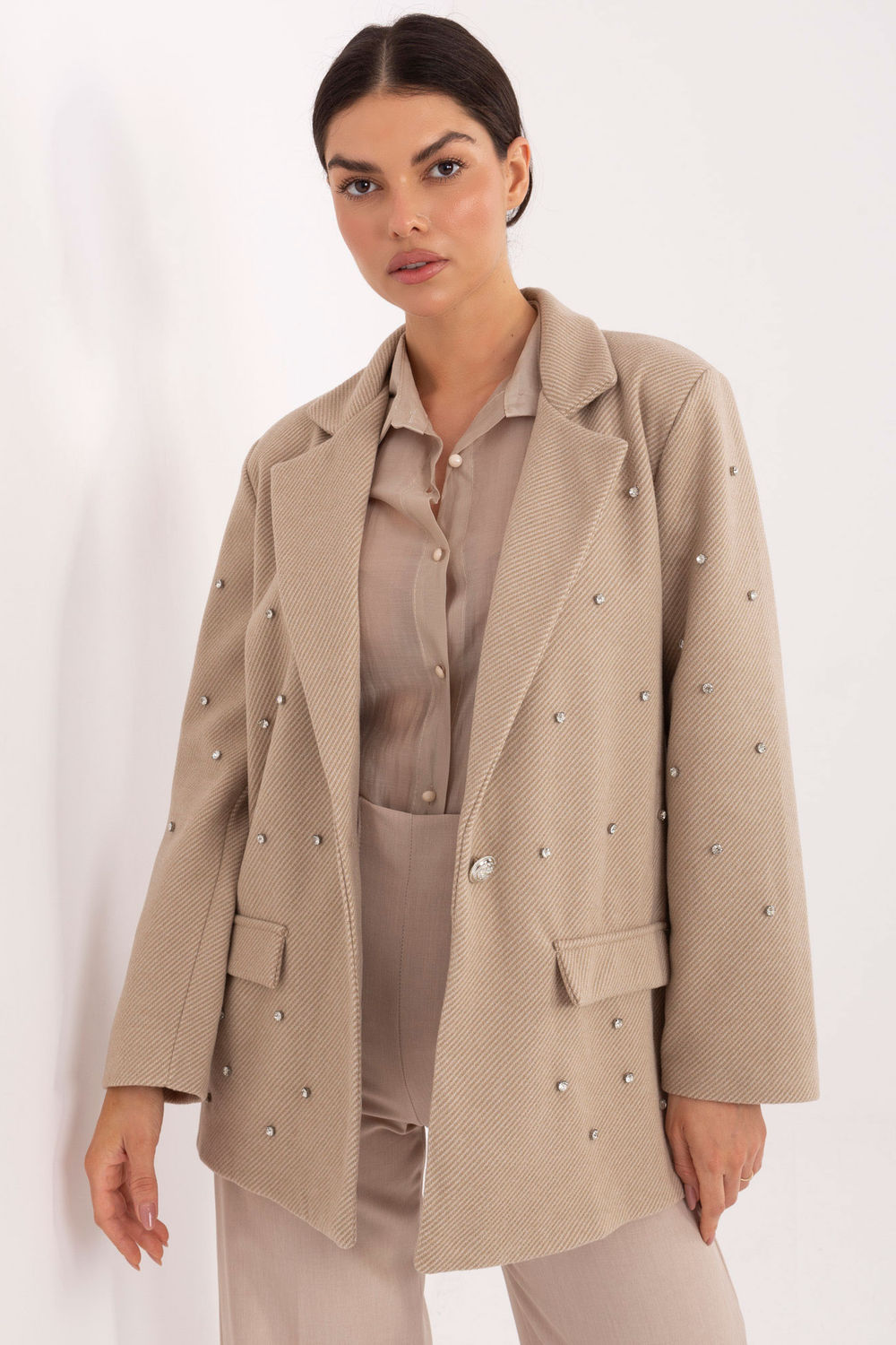 Italy Moda Beige Jacket