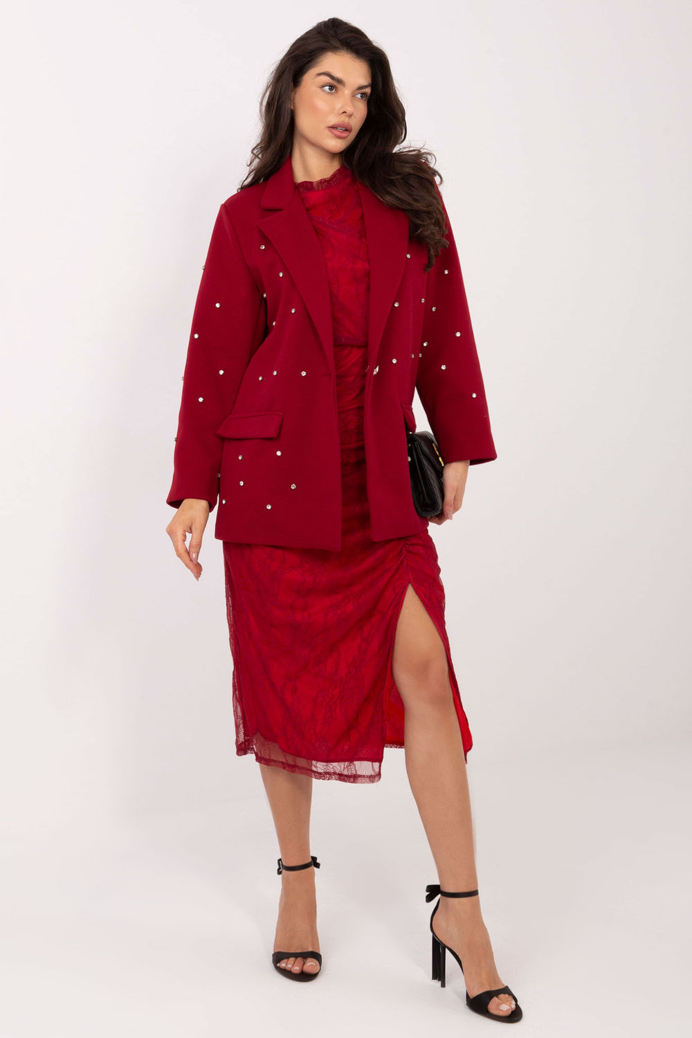 Italy Moda Burgundy Jacket