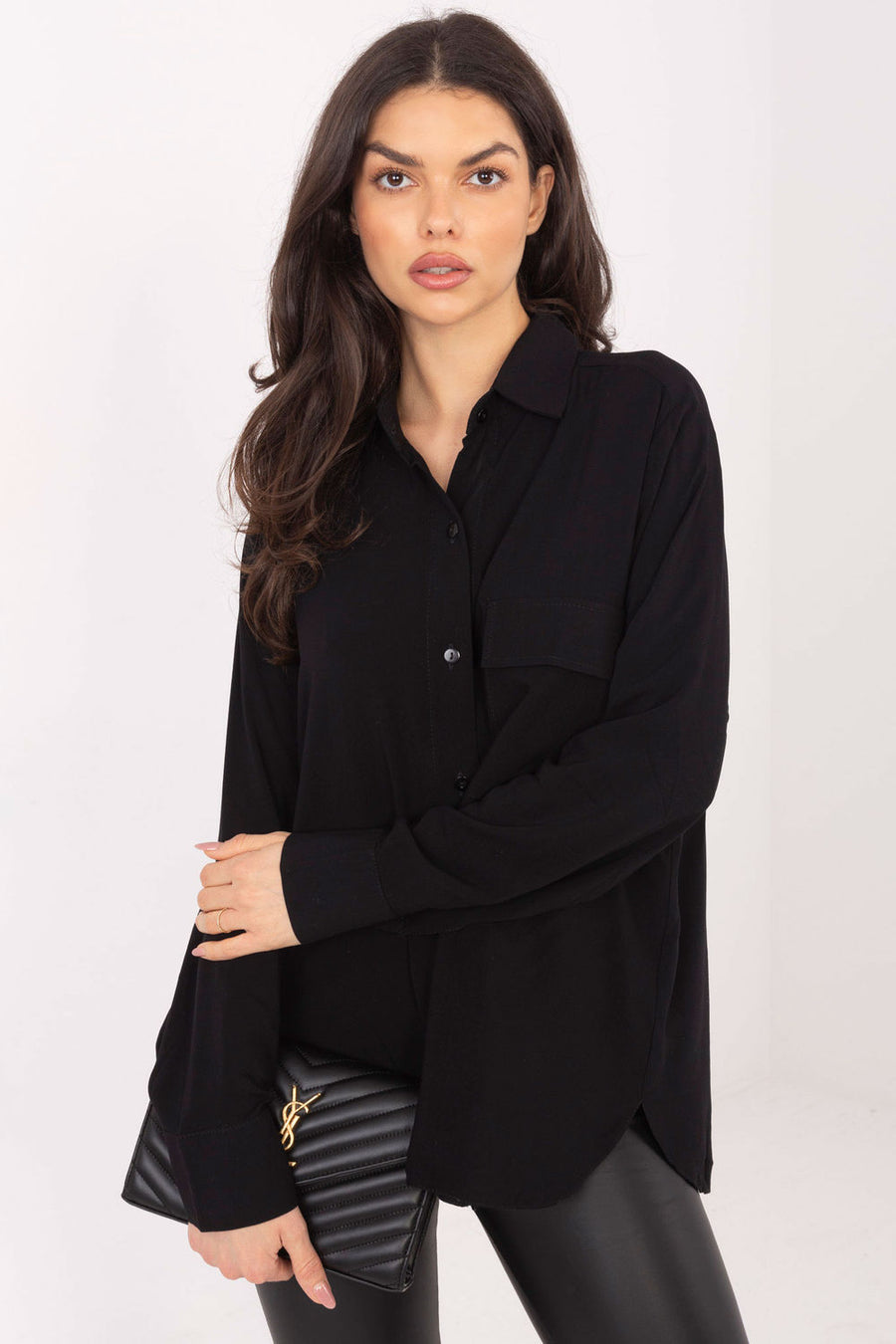 Lakerta Black Long Sleeve Top