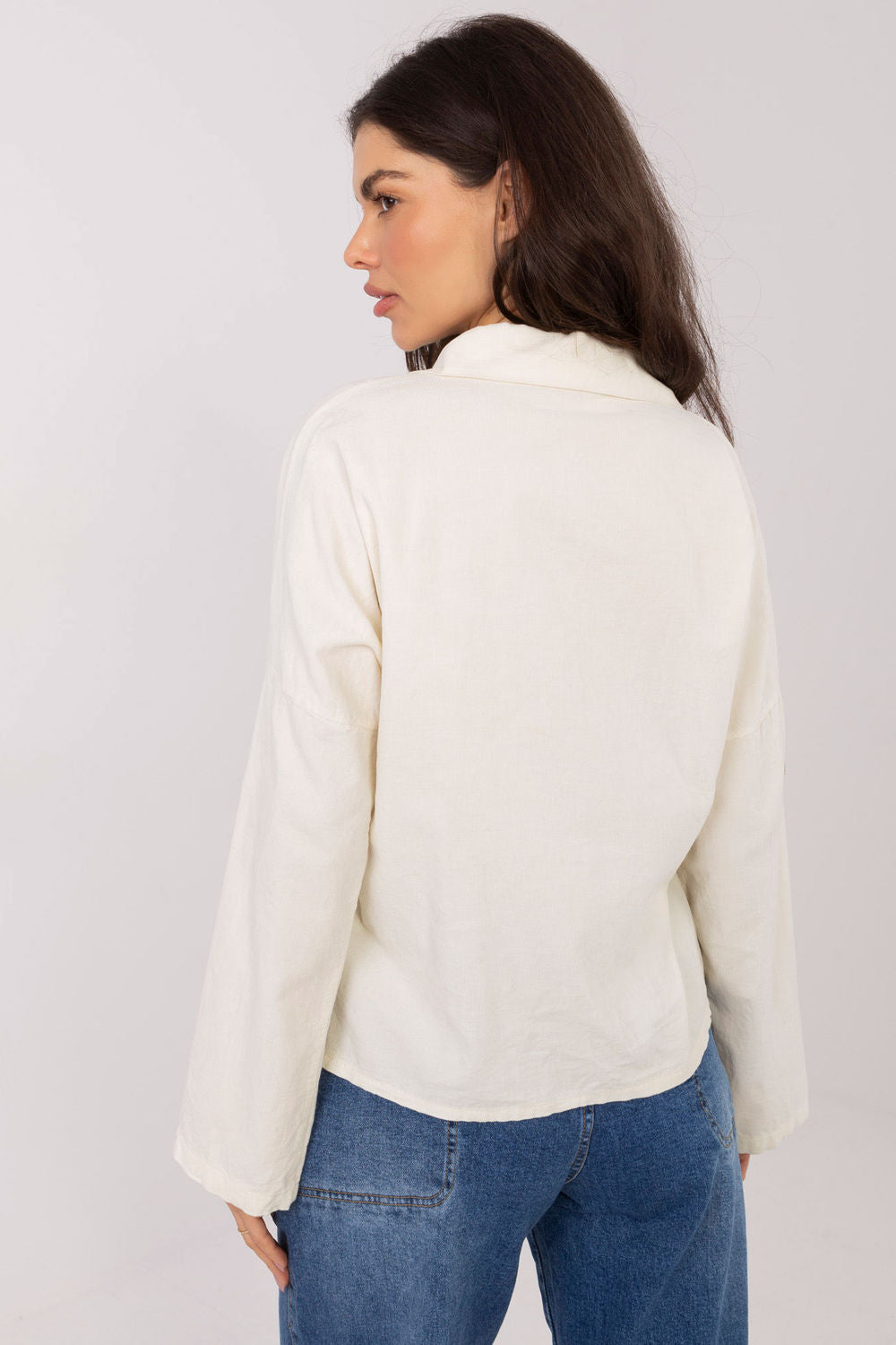 Italy Moda Light Beige High Waisted Long Sleeve Top - view 3