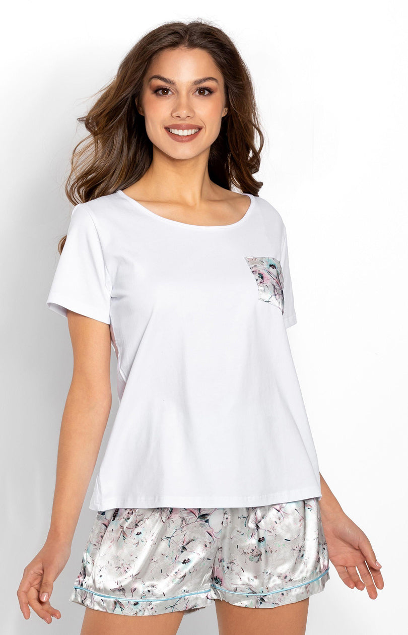 Momenti Per Me Happiness Grey Satin Cotton Pyjamas - view 3