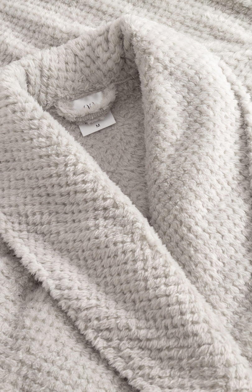 Momenti Per Me Lauren Grey Knitted Long Sleeve Dressing Gown - view 3