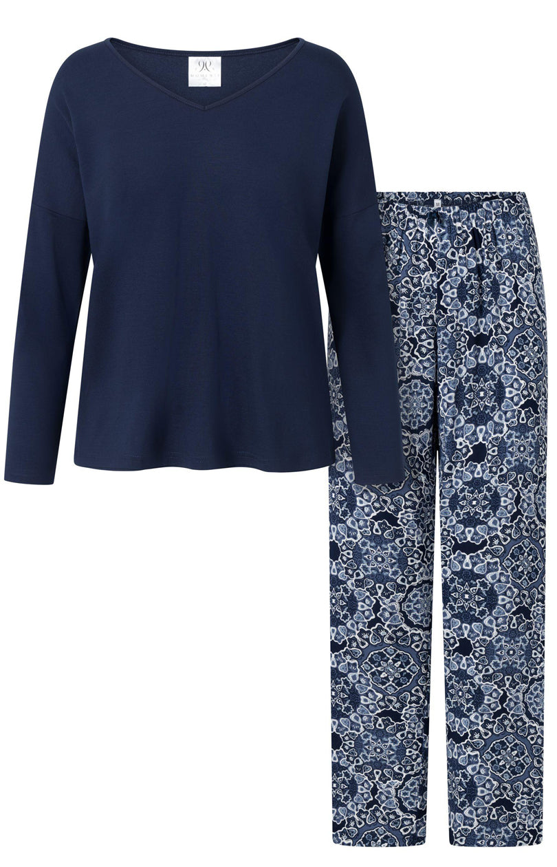 Momenti Per Me Moon Vibes Navy Pyjamas - view 3