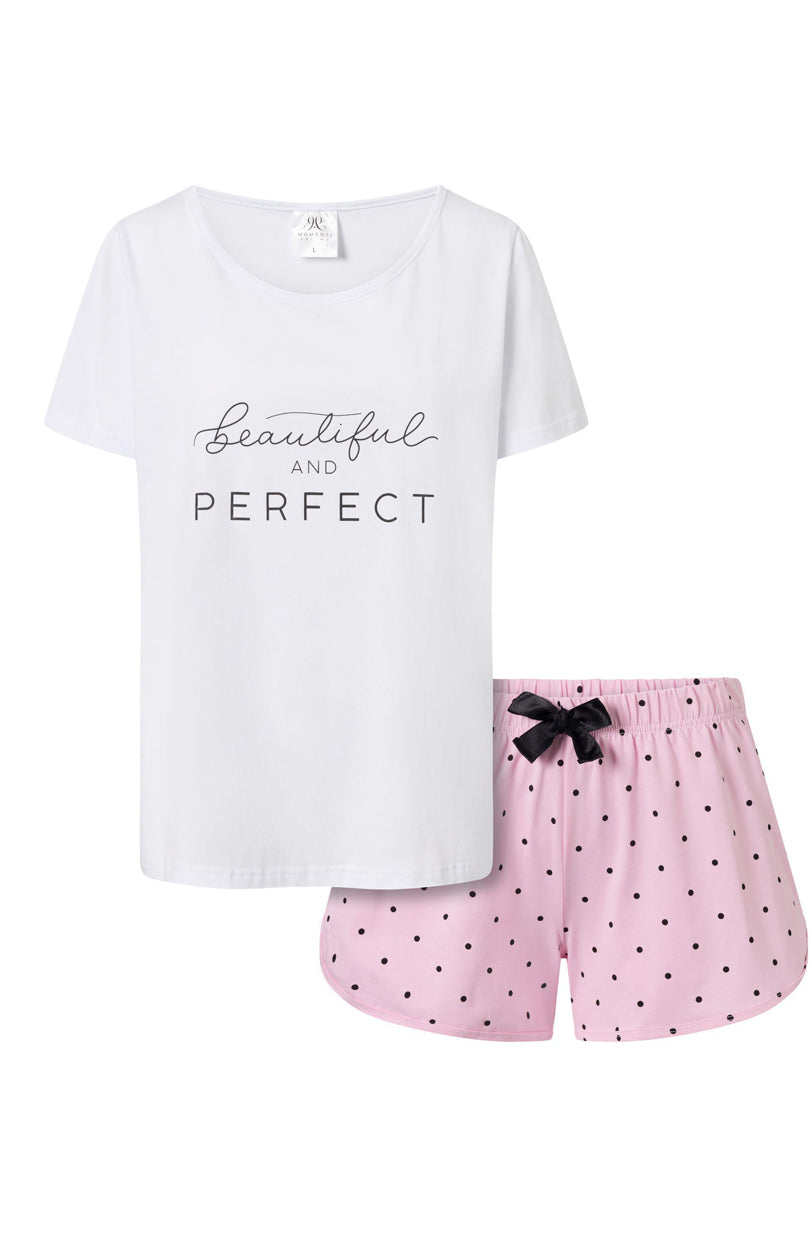 Momenti Per Me Sweet Dreams Pink Satin Cotton Pyjamas - view 4