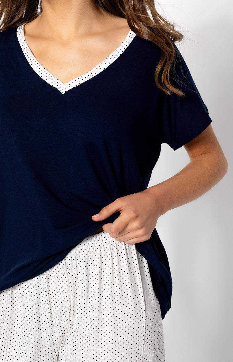 Momenti Per Me Cindy Ecru Short Sleeve Pyjamas - view 3
