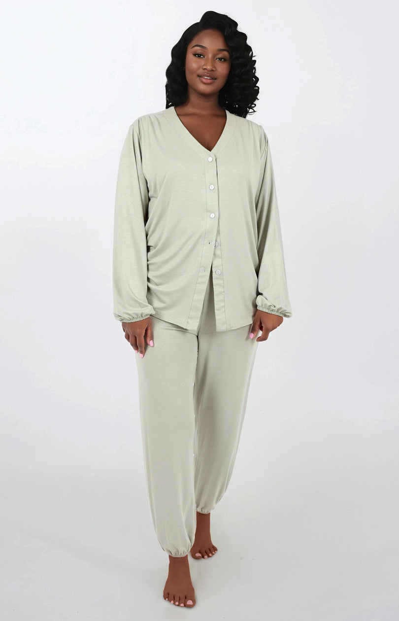 Momenti Per Me Pure Harmony Mint Long Sleeve Pyjamas - view 6