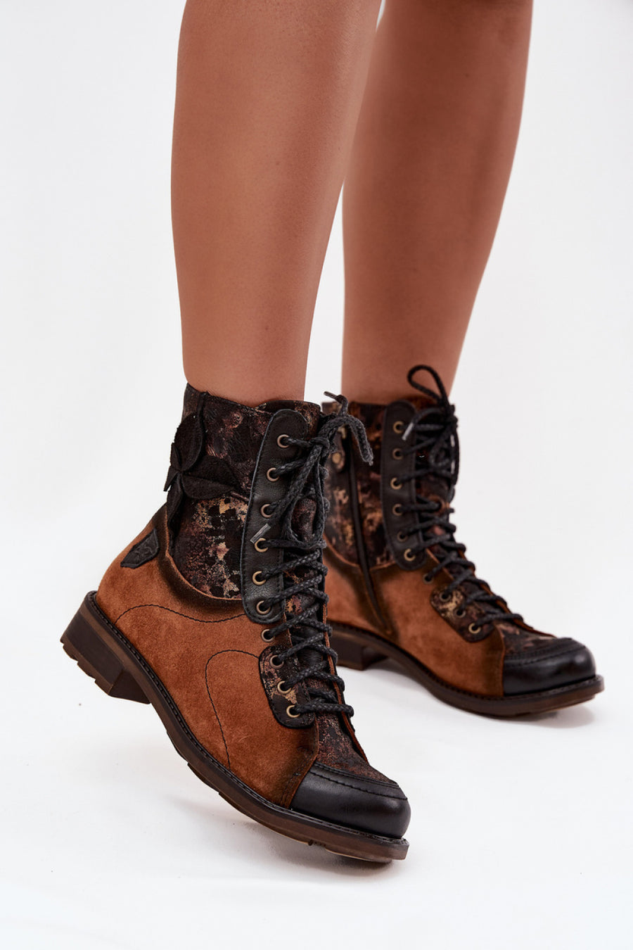Step In Style Maciejka Camel Leather Flat Boots