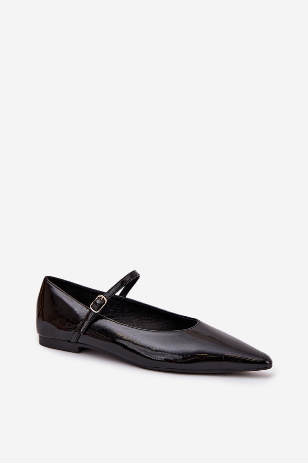 Step In Style Jarelle Black Faux Leather Flat Ballet Flats - view 2