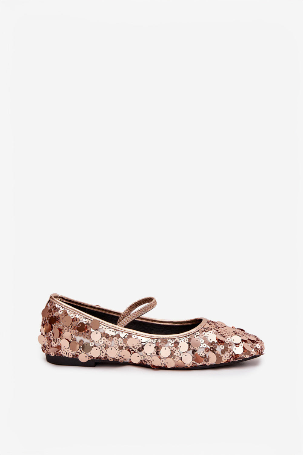 Step In Style Terlina Champagne Sequin Flat Ballet Flats - view 2