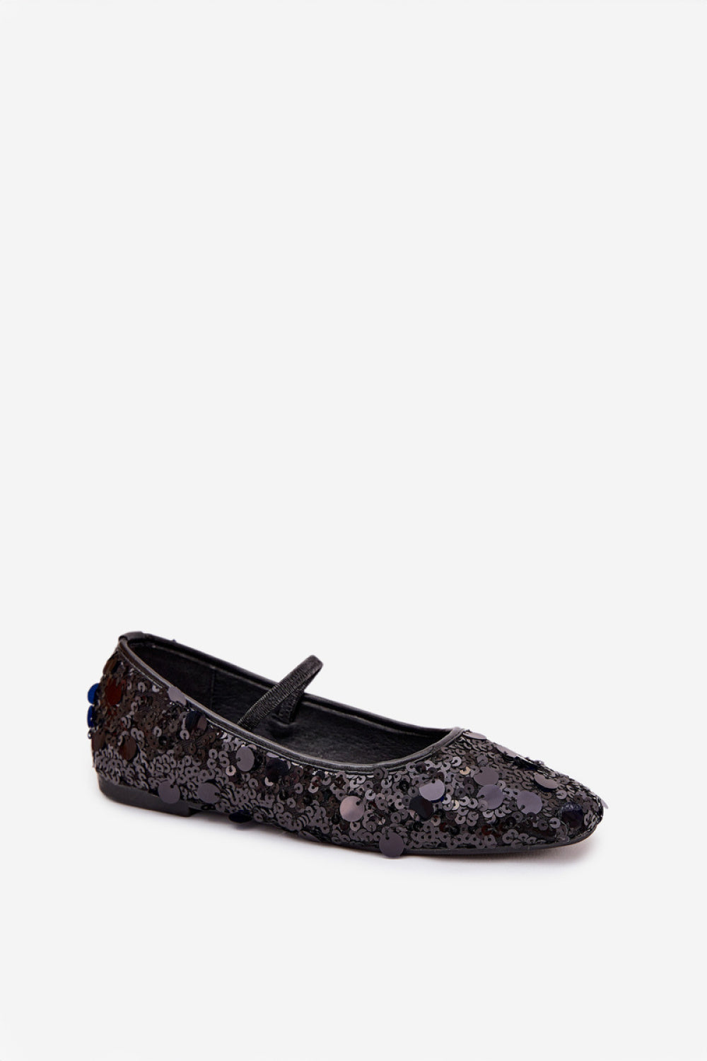 Step In Style Terlina Black Sequin Flat Ballet Flats - view 2
