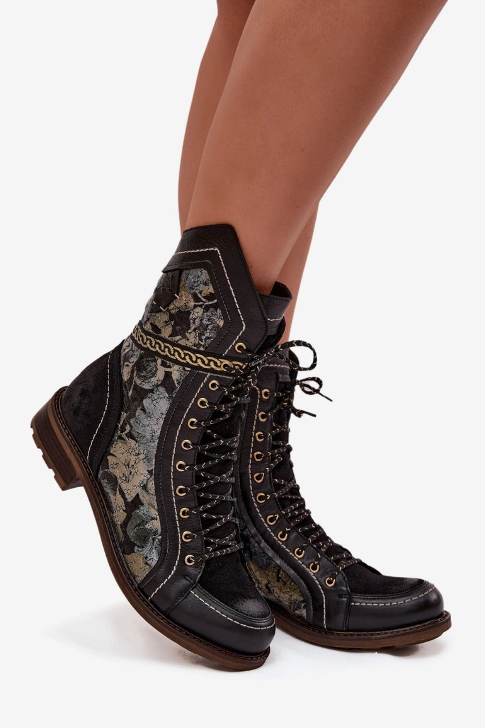 Step In Style Maciejka Gold Leather Boots with Zip - view 3