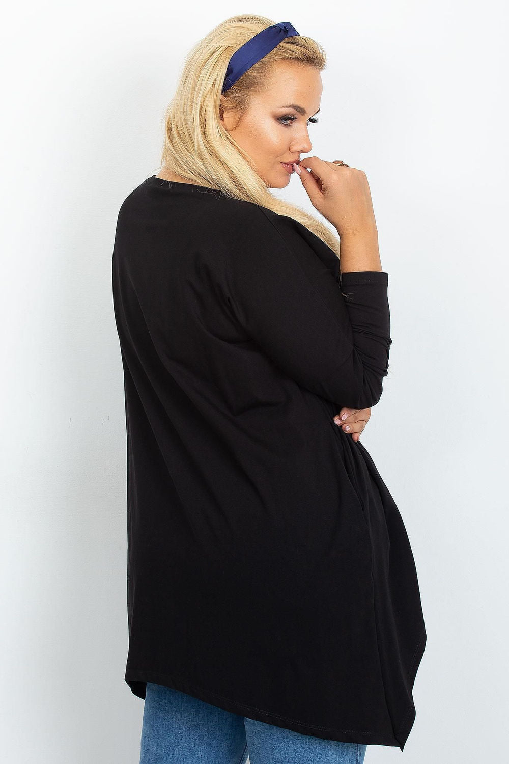 Relevance Black Cotton Plus Size Tunic - view 3