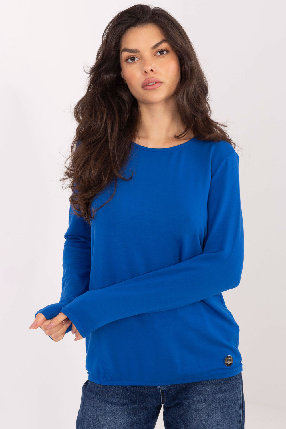 Relevance Cobalt Blue Long Sleeve Blouse