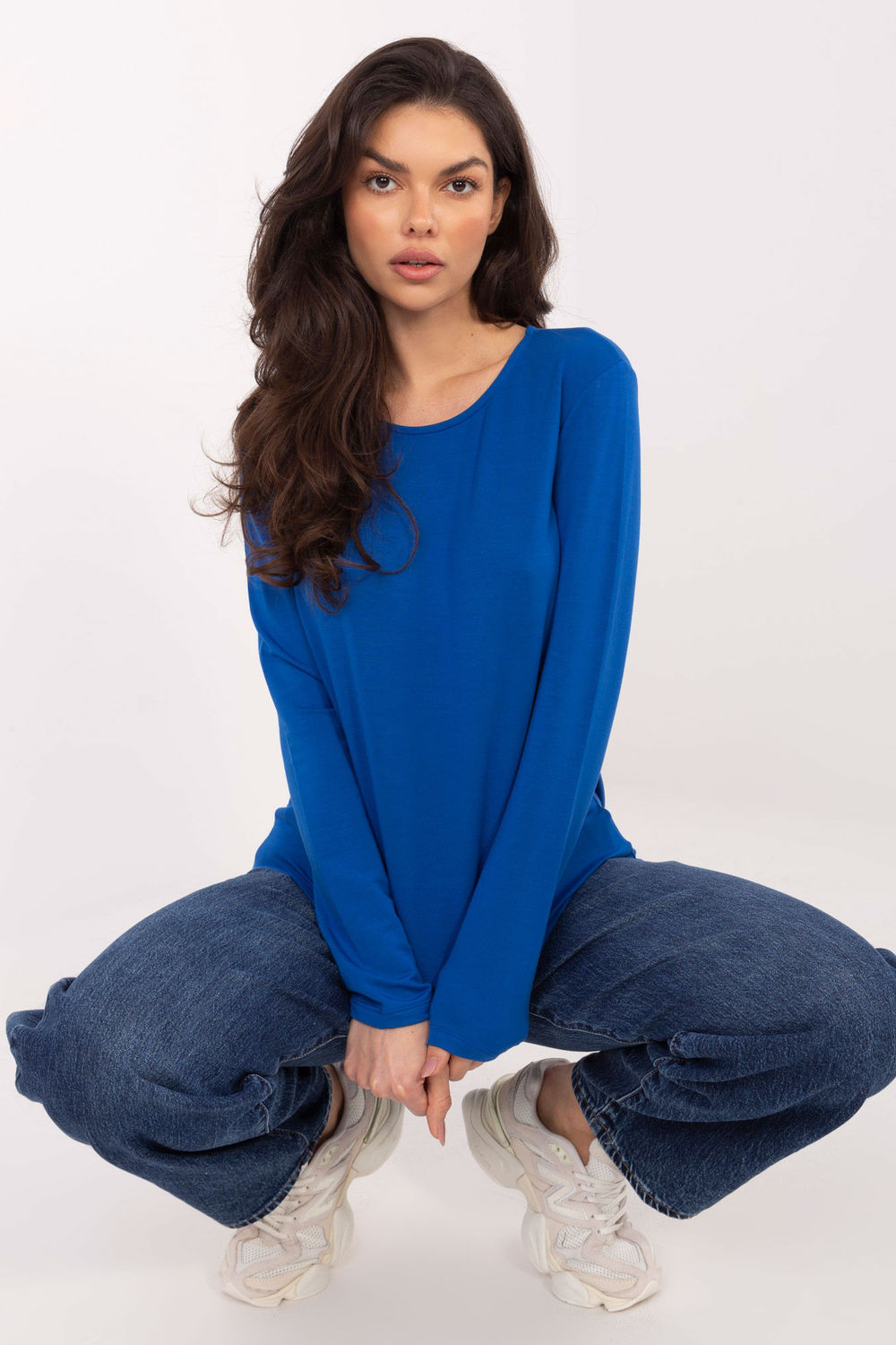 Relevance Cobalt Blue Long Sleeve Blouse - view 2