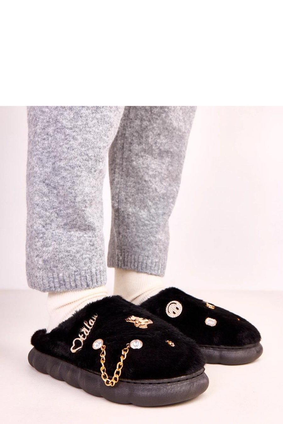 Solea Verdugo Black Slippers