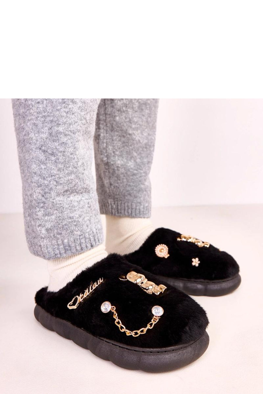 Solea Tracy Black Slippers