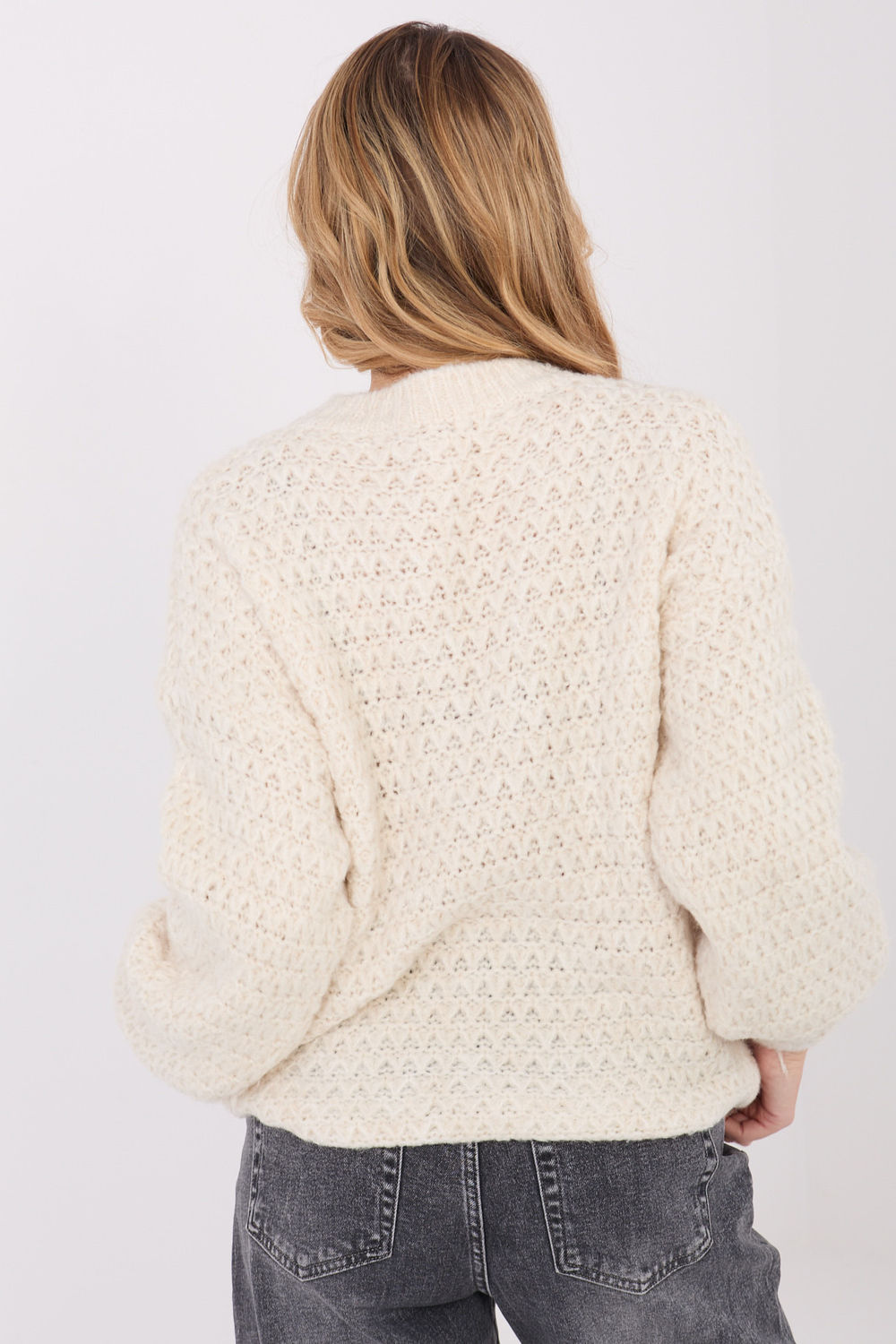 Italy Moda Ecru Long Sleeve Jumper - view 2