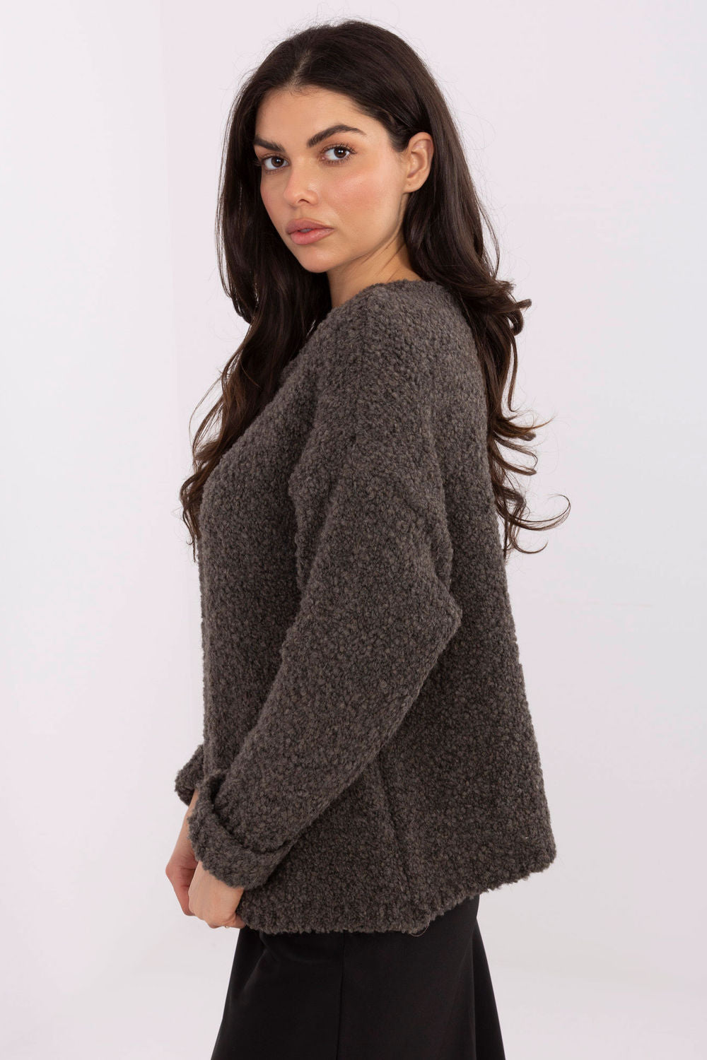 Italy Moda Dark Grey Long Sleeve Jumper - view 4