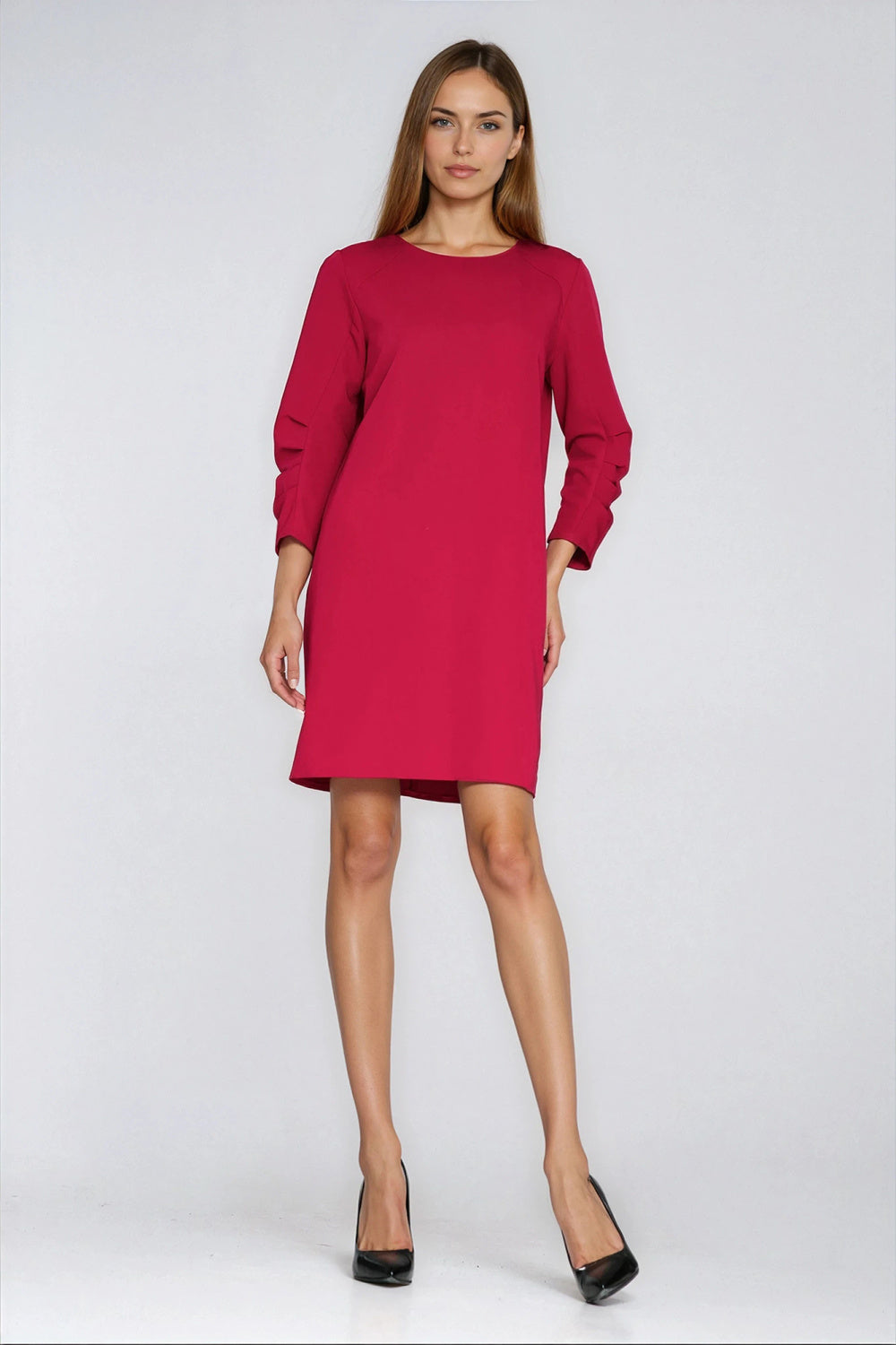 Nife Red A-Line Dress - view 2