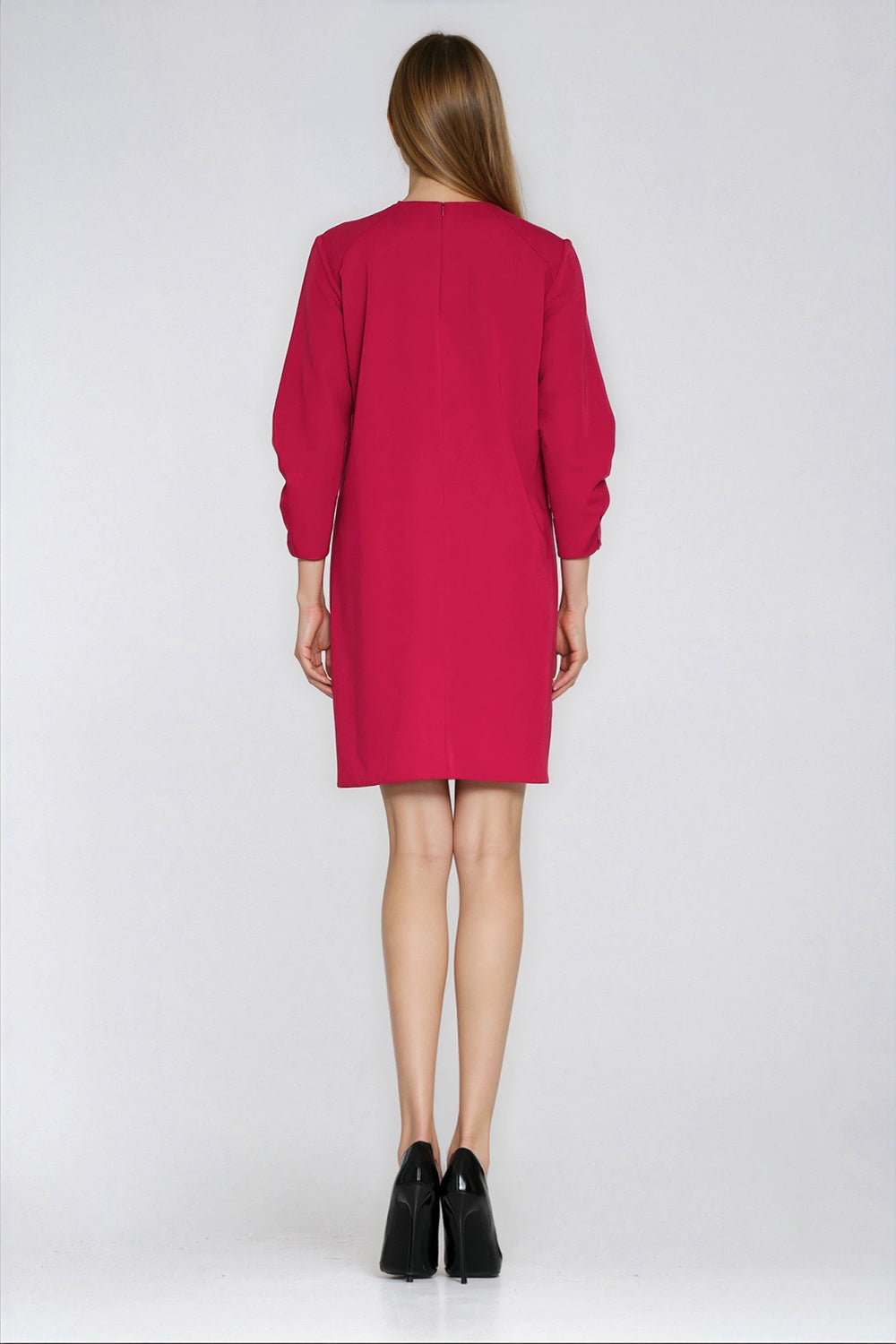 Nife Red A-Line Dress - view 3