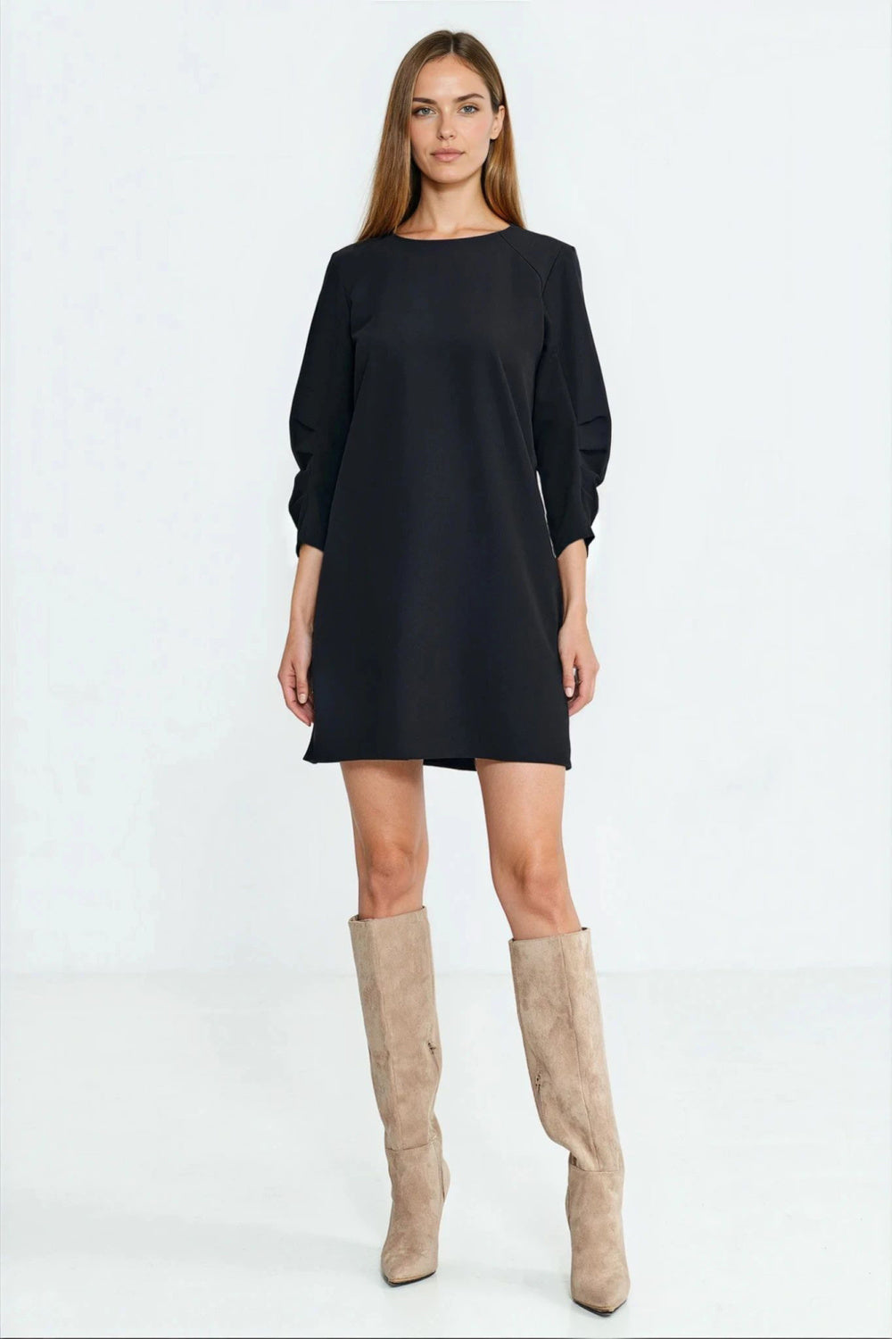 Nife Black A-Line Dress - view 2