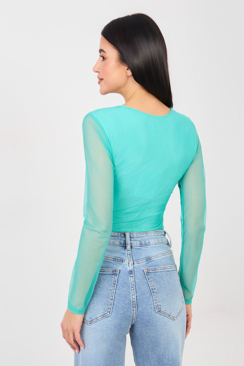 Italy Moda Turquoise Shapewear Bodysuit - view 3